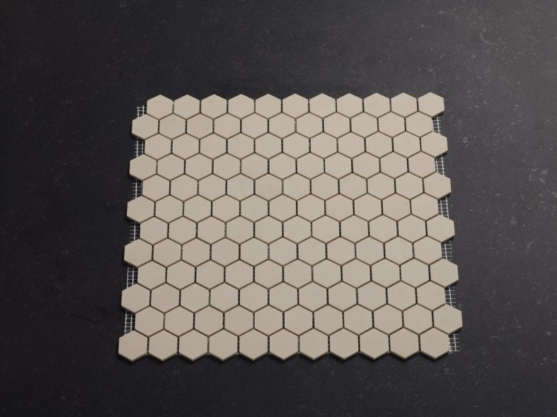 2.5cm elfenbeinfarbenen hexagonal Mosaik