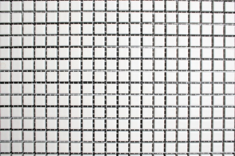 Mosaik Fliese 23x23mm-weiß glänzend