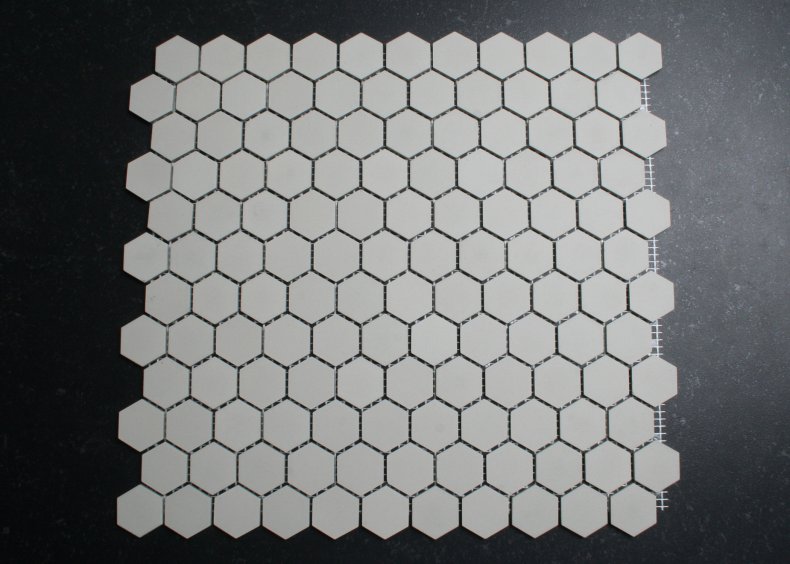 2,5 cm grau hexagonal Mosaik