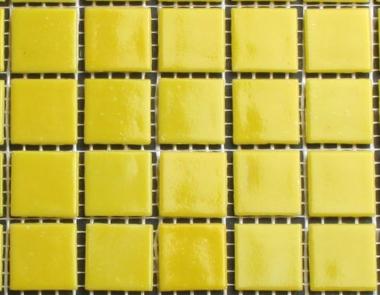 Glaskörper Glasmosaiksteine gelb 2 x 2 cm