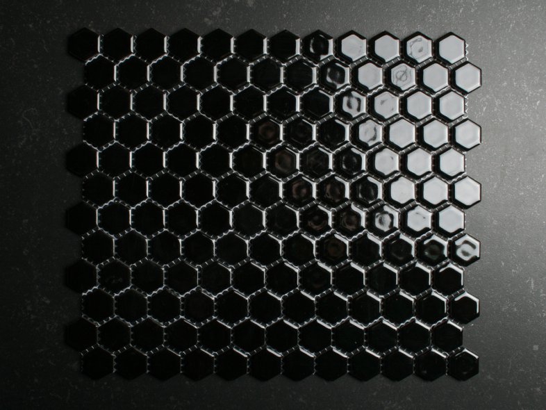 Hexagonal Mosaik Matt weiß 22 mm