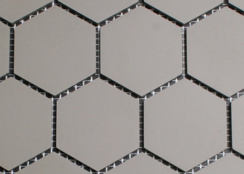 5 cm grau hexagonal Mosaik