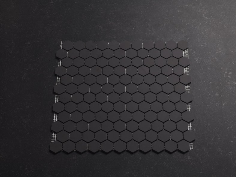 hexagonal Mosaik 2, 5 cm schwarz