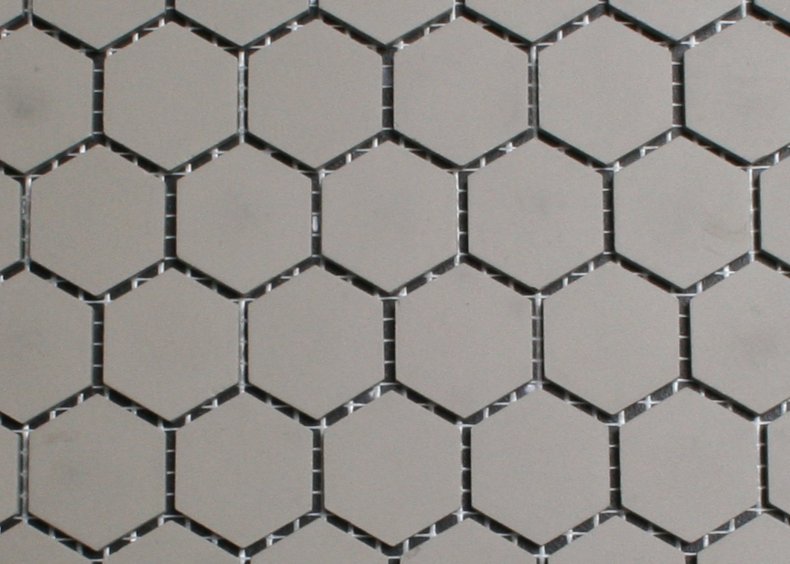 2,5 cm grau hexagonal Mosaik