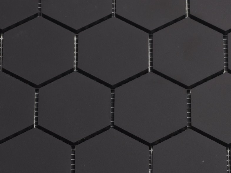 5 cm schwarz hexagonal Mosaik