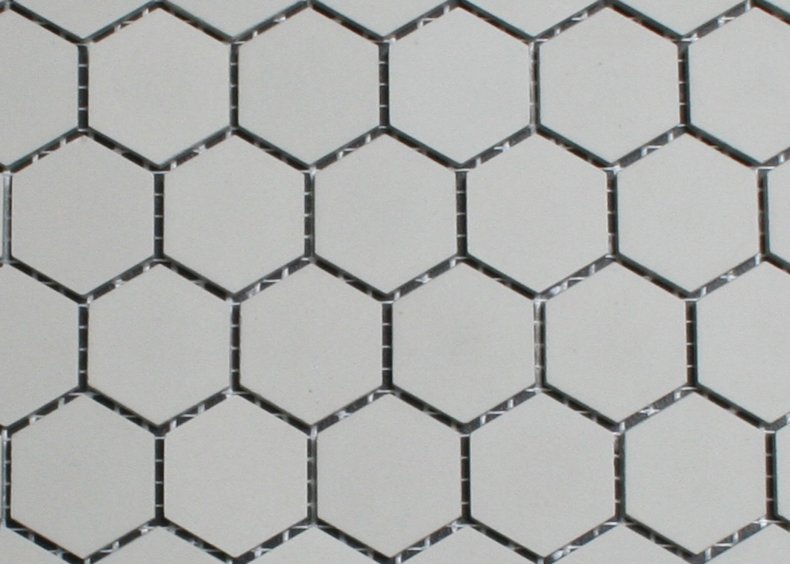 2,5 cm grau hexagonal Mosaik