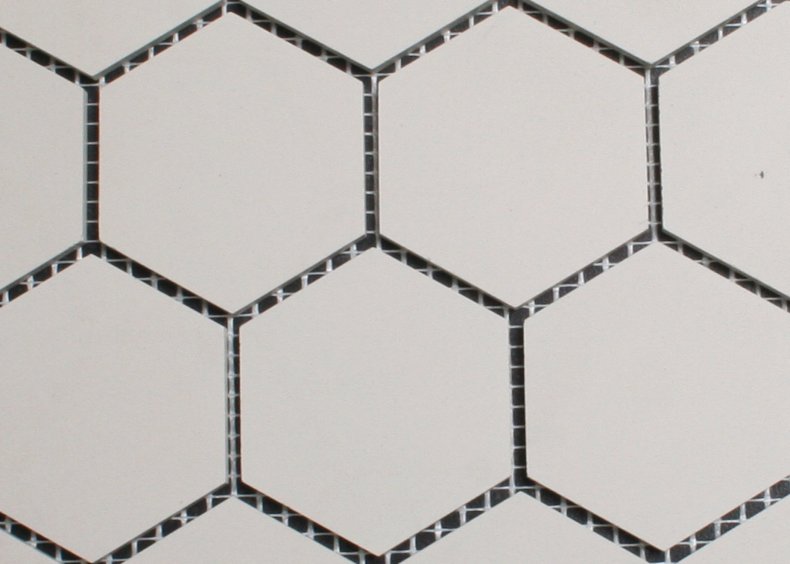 5 cm elfenbeinfarbenen hexagonal Mosaik
