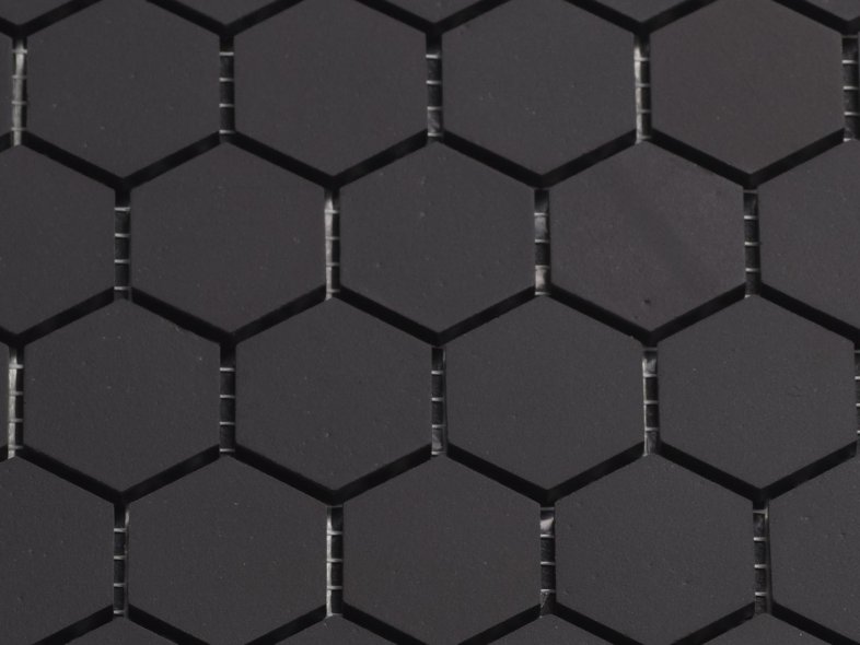 hexagonal Mosaik 2, 5 cm schwarz