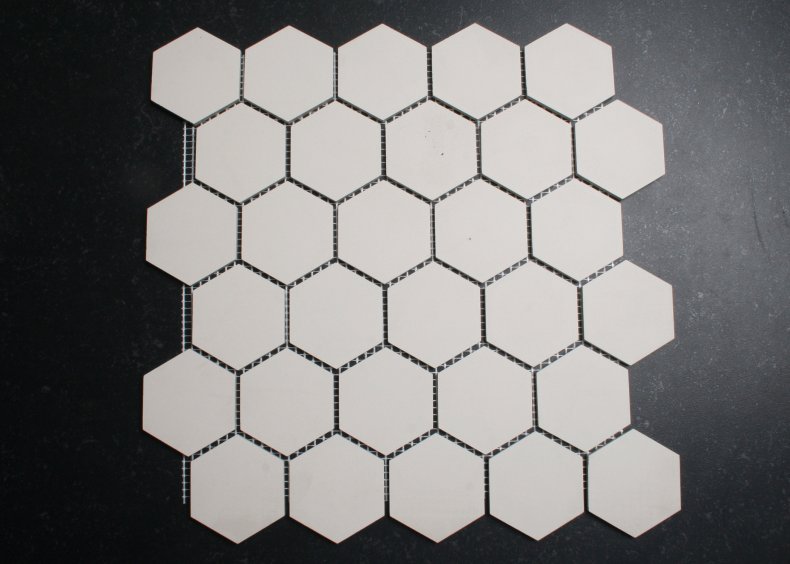 5 cm elfenbeinfarbenen hexagonal Mosaik