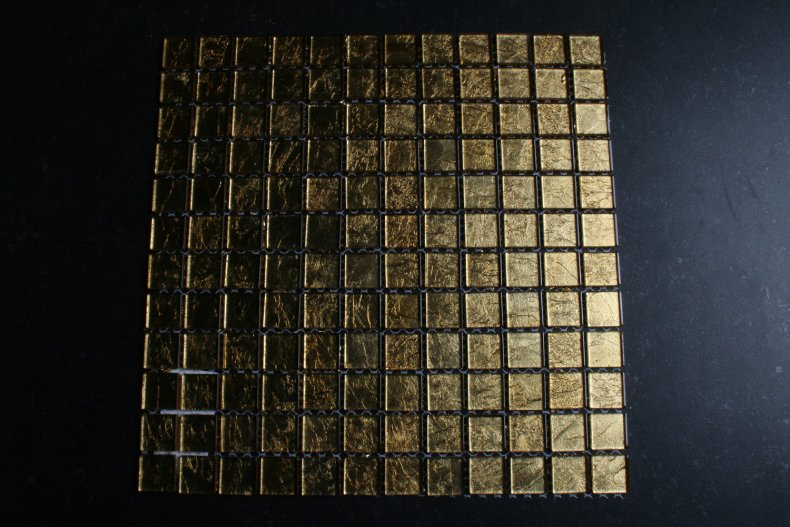 Gold 23 mm Glas Mosaikfliesen
