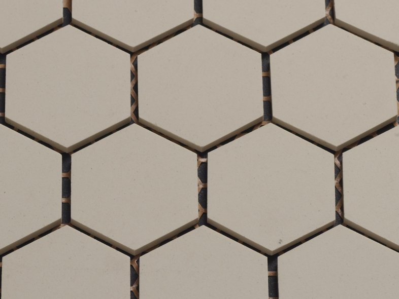 5 cm elfenbeinfarbenen hexagonal Mosaik