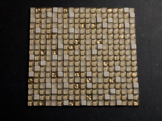 Stein Mosaik Gold mix 15 mm