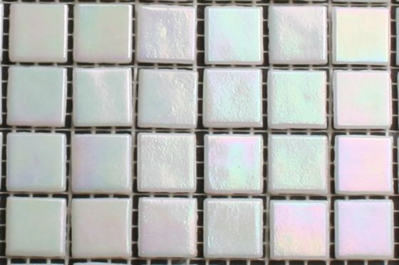 Glasmosaik Weiss 15 mm Perle