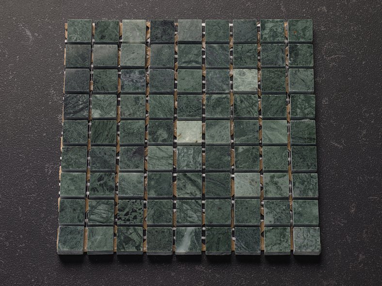 15 mm grün polierten Marmor Mosaik