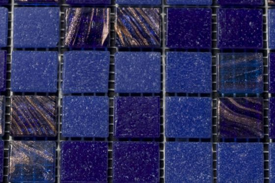 Schwimmbad Mosaik Fliesen Kobaltblau Mix mit gold 