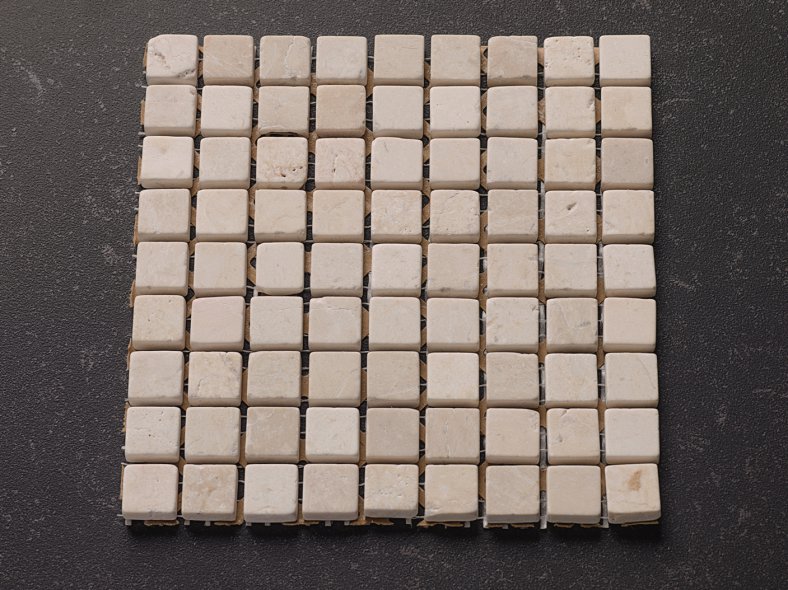 15 mm Beige Marmor Mosaik