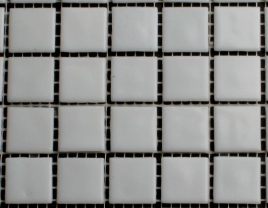Glas-Mosaikfliesen weiß 2 x 2 cm
