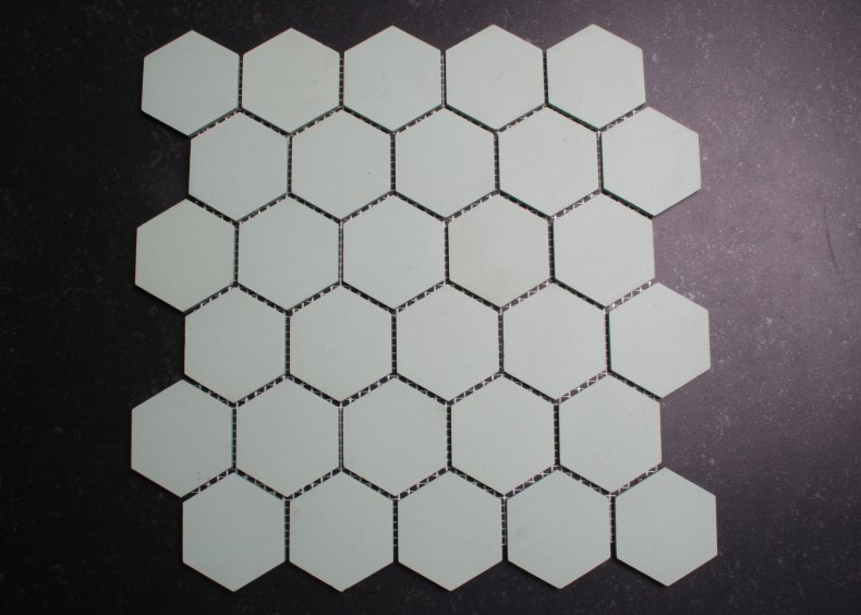 5 cm elfenbeinfarbenen hexagonal Mosaik