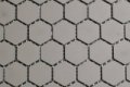 2,5 cm grau hexagonal Mosaik