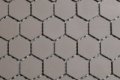 2,5 cm dunkel grau hexagonal Mosaik