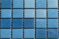 Schwimmbad Mosaik soft blau auf Papier