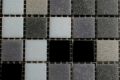 Mosaikfliesen grau Mischung 2 Struktur schwarz Mischung