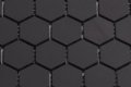 hexagonal Mosaik 2, 5 cm schwarz