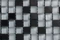 Mosaik schwarze weiße Stein mix 15 mm