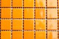 Glaskörper Glasfliesen Orange 2 x 2 cm