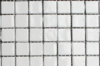 15 mm Glas Mosaik Fliesen-weiß
