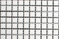 Mosaik Fliese 23x23mm-weiß glänzend