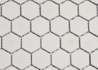 2.5cm elfenbeinfarbenen hexagonal Mosaik