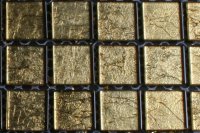 Gold 23 mm Glas Mosaikfliesen