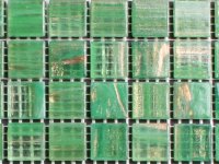 Transparente grünes Mosaik Gold