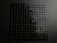Glas-Mosaik-Fliesen schwarz 2 x 2 cm